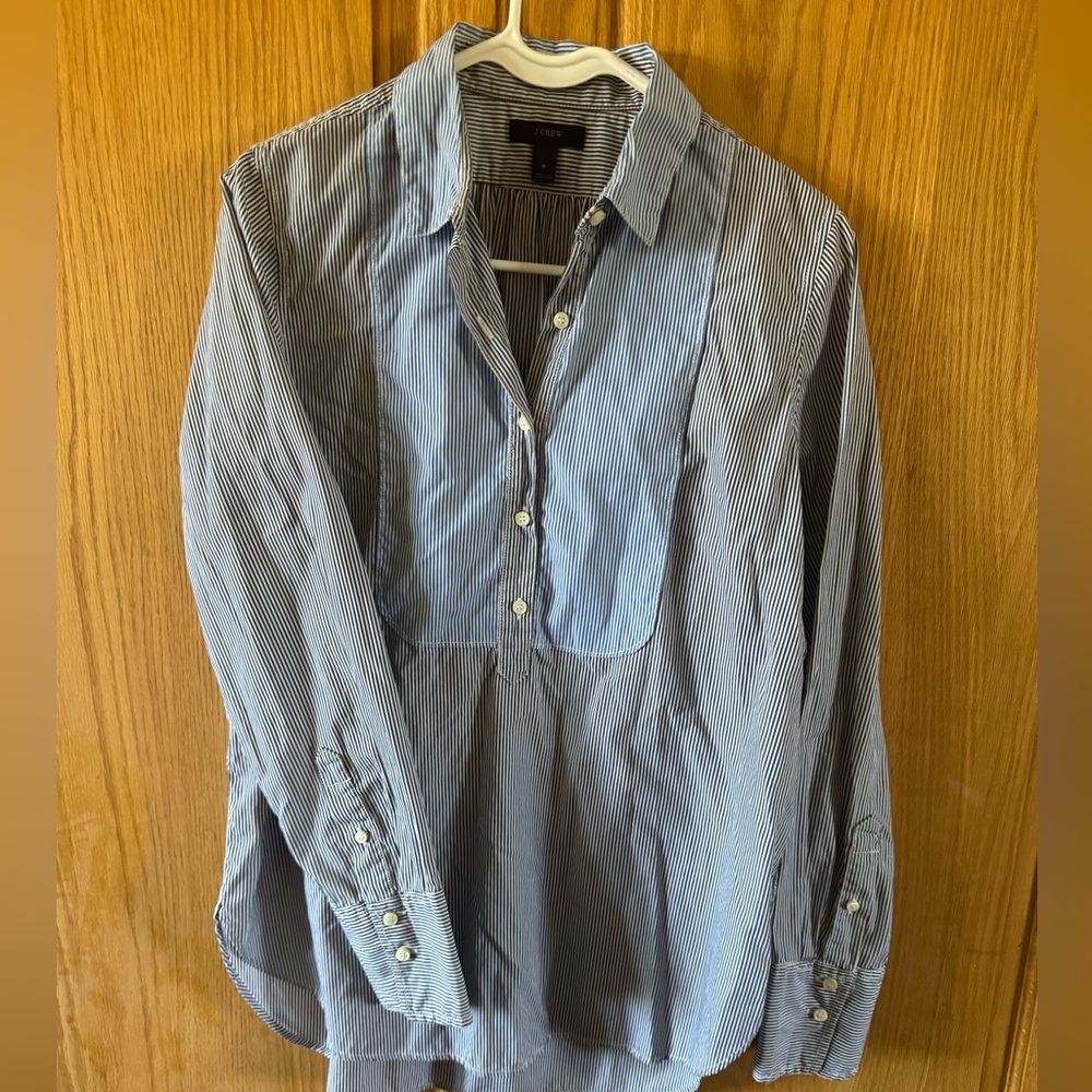 J. Crew bib poplin top